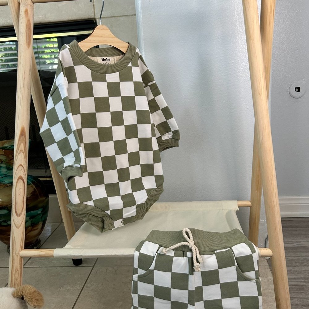 Checkered LS short set - Picture 4 of 7